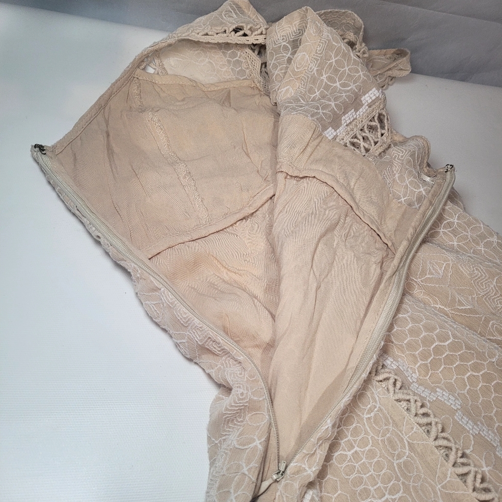 Free People Ivory Crochet Mini Dress - Picture 9 of 12